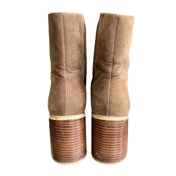 Oasis Society Suede Platform Boots in Brown - Picture 3 of 6